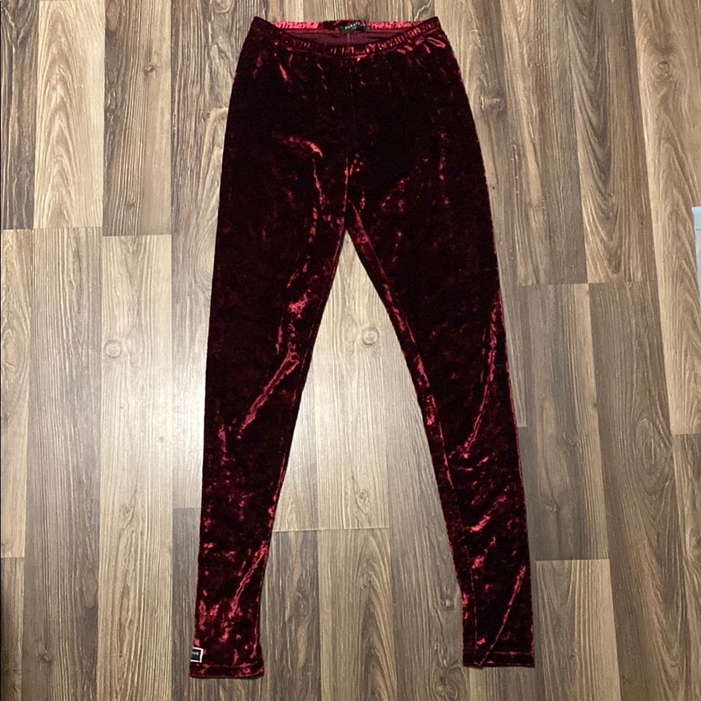 Velvet Burgundy (deep red) Leggings